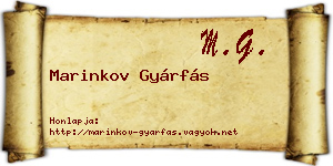 Marinkov Gyárfás névjegykártya